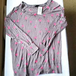 NWT Torrid Flamingo Print Sweater Size 1